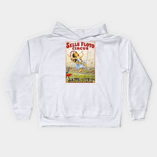 Sells Floto Circus Stunt Performances Advertisement Vintage Theater Kids Hoodie